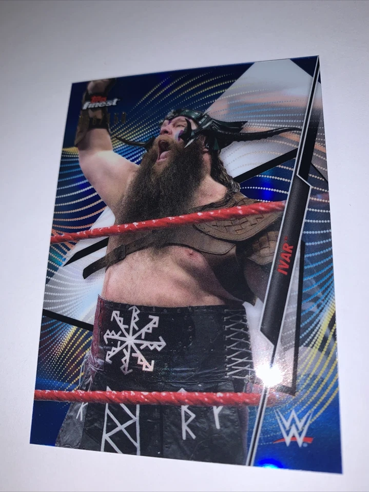 Topps Finest WWE 2020 Ivar Blue Card 17 Numbered 058/150. - Image 4 of 4