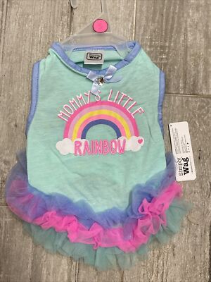 SIMPLY WAG MINT GREEN "MOMMY'S LITTLE RAINBOW" TUTU DRESS Puppy/Dog XS NWT  | eBay