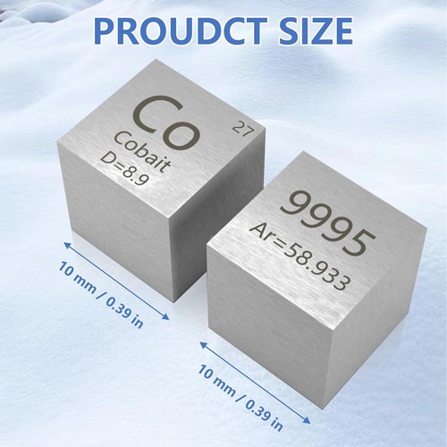 18 Elementarwürfel - 10 mm Würfel reine Dichte - Metallpräparat Sammlerstück Hobby Geschenk - Bild 42 von 111