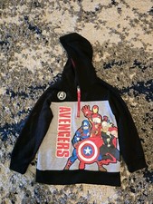 Marvel Avengers Boys Pullover Sweatshirt Hoodie Size 5