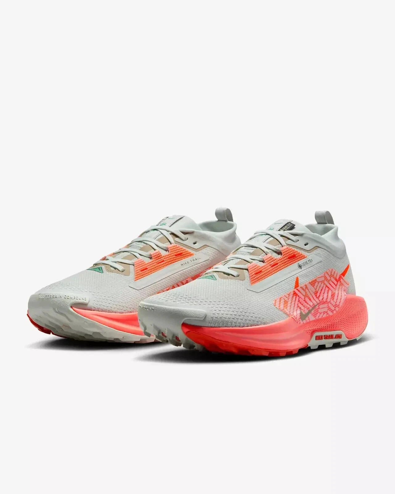 Nike Pegasus Trail 5 GTX Men's Multi Size Light Silver/Hyper Crimson FQ0908 004