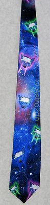 LASER CAT STARS SPACE ASTRONOMY EDM DUB STEP SCIENCE Sublimation Novelty Necktie