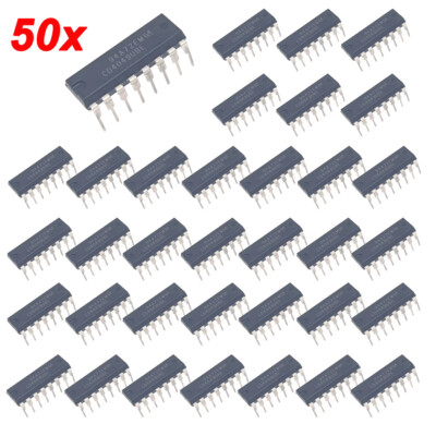 50Pcs CD4049UBE CD4049 CMOS HEX Buffer/Converters - New IC