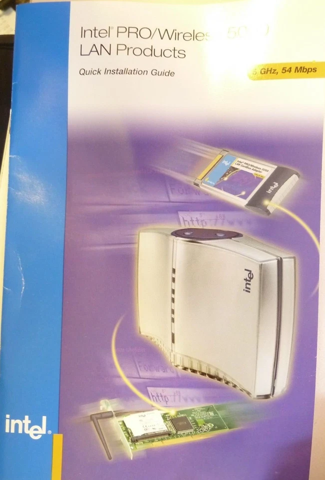 NEW Intel WCB5000 PRO/Wireless LAN CardBus 802.11a Adapter 5GHz 54Mbps Cardbus - Image 4 of 4