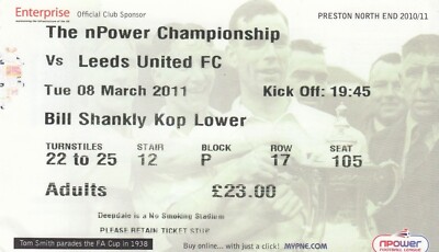Ticket Preston North End v Leeds United UK
