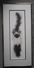Polly French Artist Siamese Cat Framed 23" x 11"