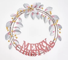 Plow & Hearth 20" Metal Holiday Wreath - Leaves H265414 --