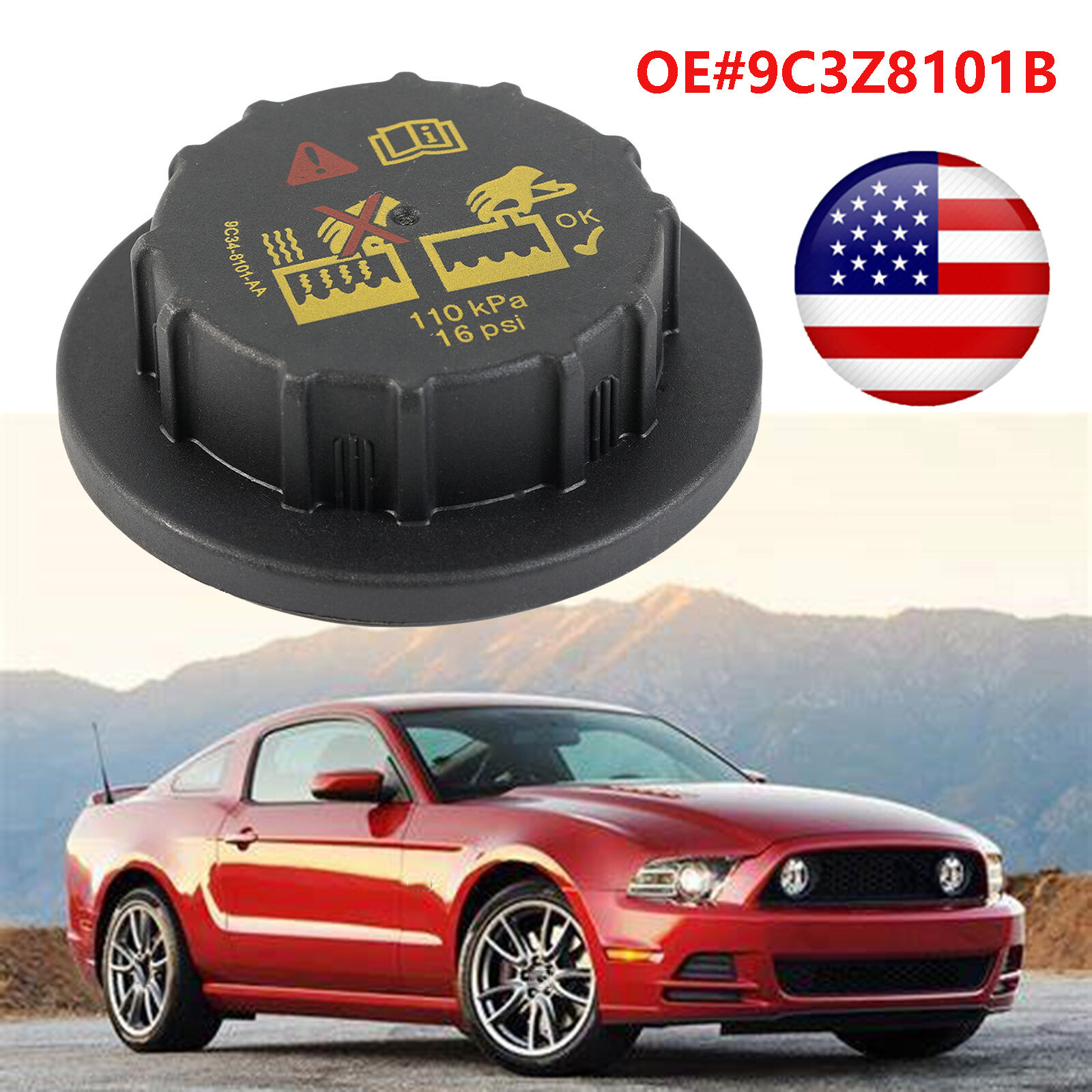 Крышка расширительного бачка радиатора охлаждения для Ford Mustang Explorer Edge.