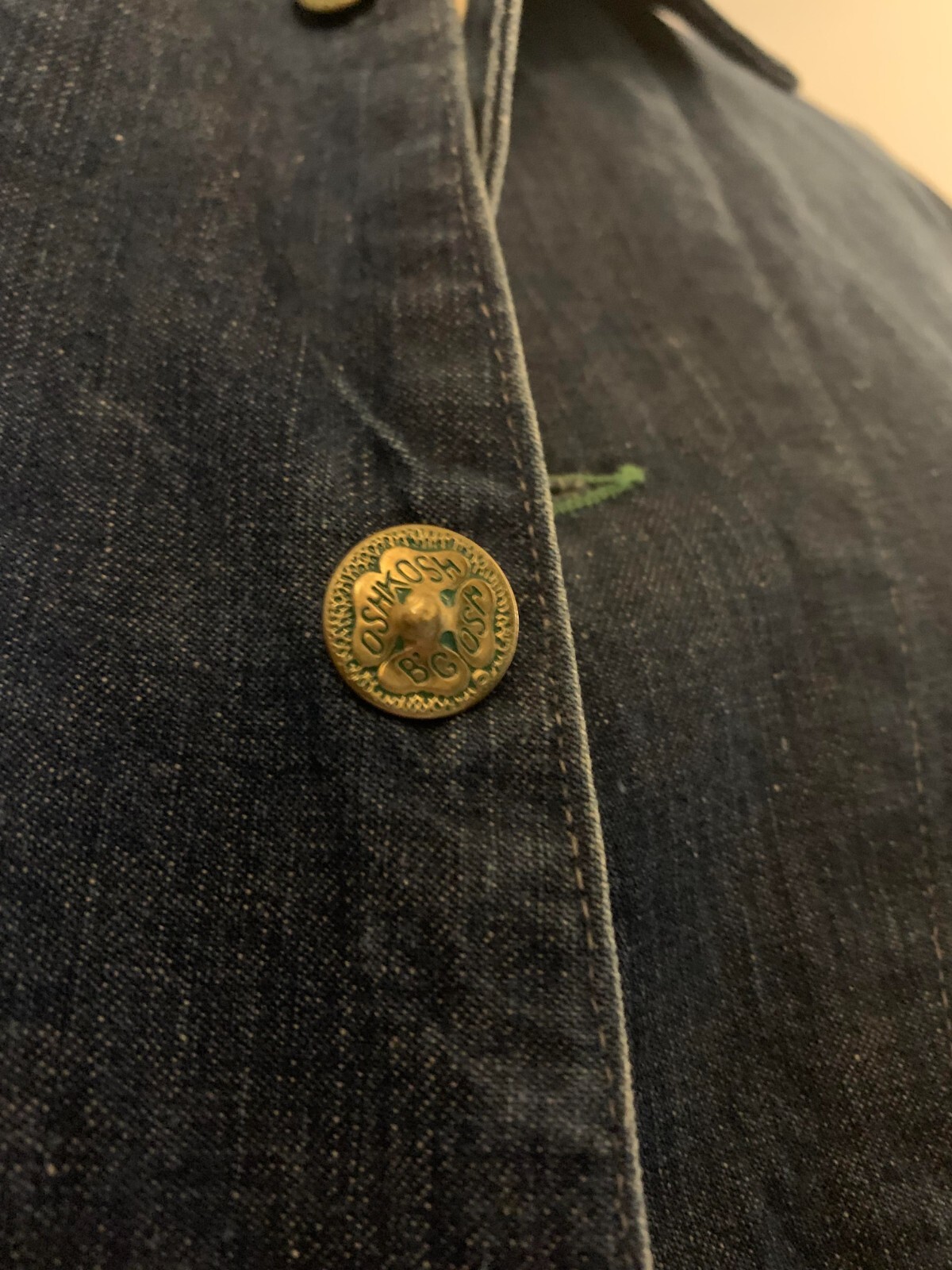 Vintage Osh Kosh Denim Chore Jacket Green Selvedge Gem