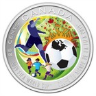🇨🇦 Canada 25 cents quarter coin, Soccer Sport, Fifa World Cup, 2014