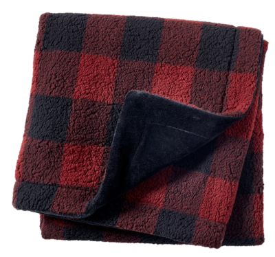 Northeast Outfitters Cozy Cabin Buffalo Check Sherpa Blanket 50” x