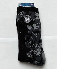 NBA Brooklyn Nets Camo Fade Crew Socks Mens Size Large 8-13 Basketball