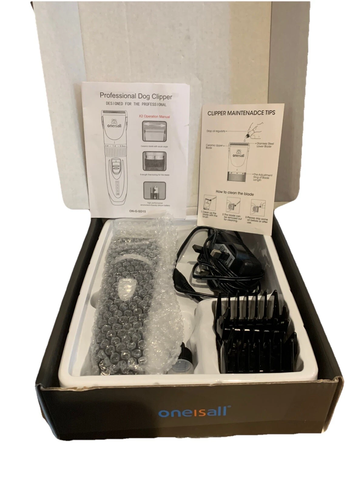 Oneisall Professional Pet Electric Clippers Rechargeable Cordless Model X2
Opens in a new window or