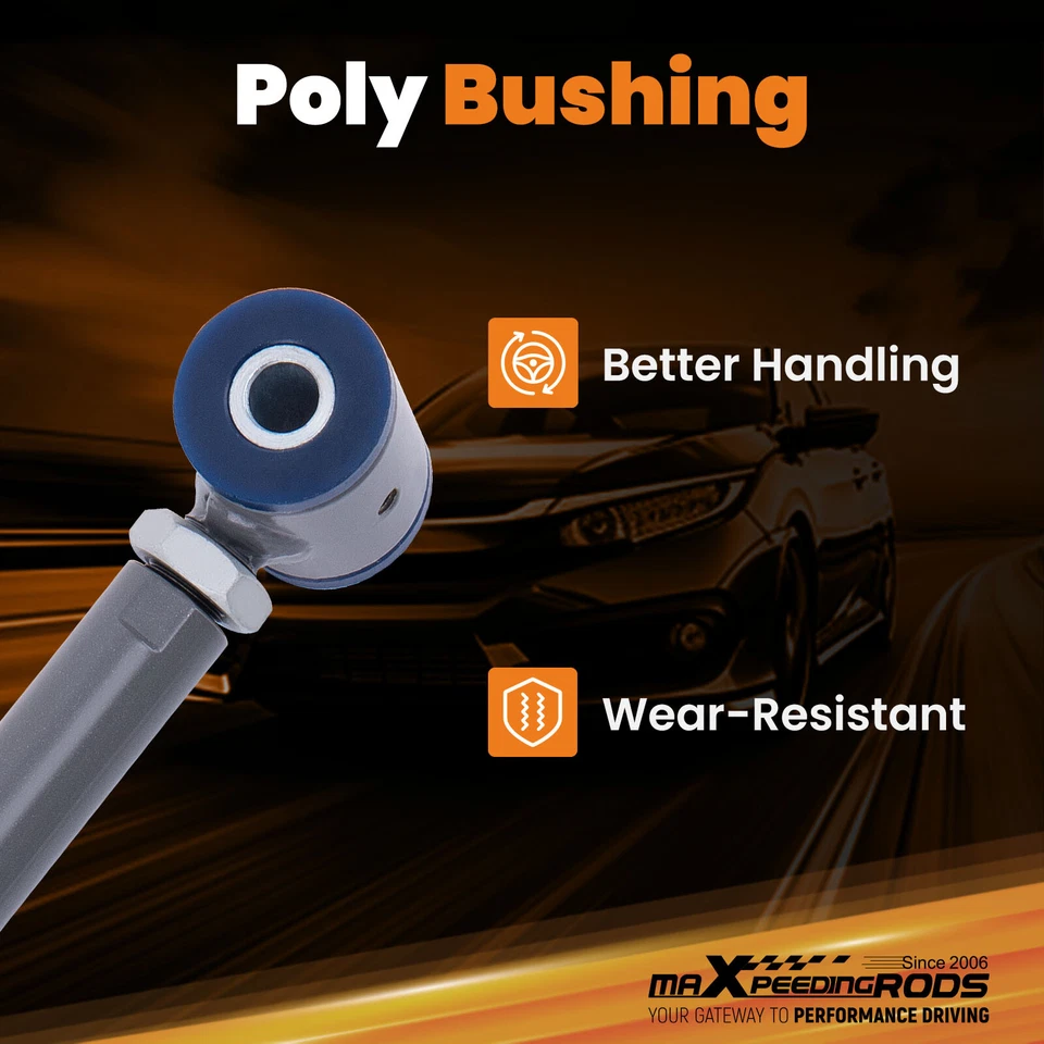 Juego de brazos inclinables delanteros traseros ajustables MaXpeedingrods para 03-07 Accord 04-08 TSX Foto 3 de 4