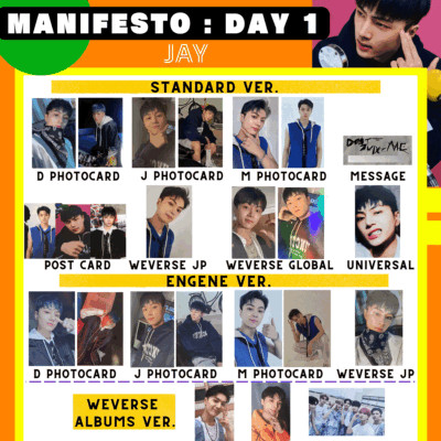 ENHYPEN JAY MANIFESTO : DAY 1 Photo card Enhypen Weverse Official