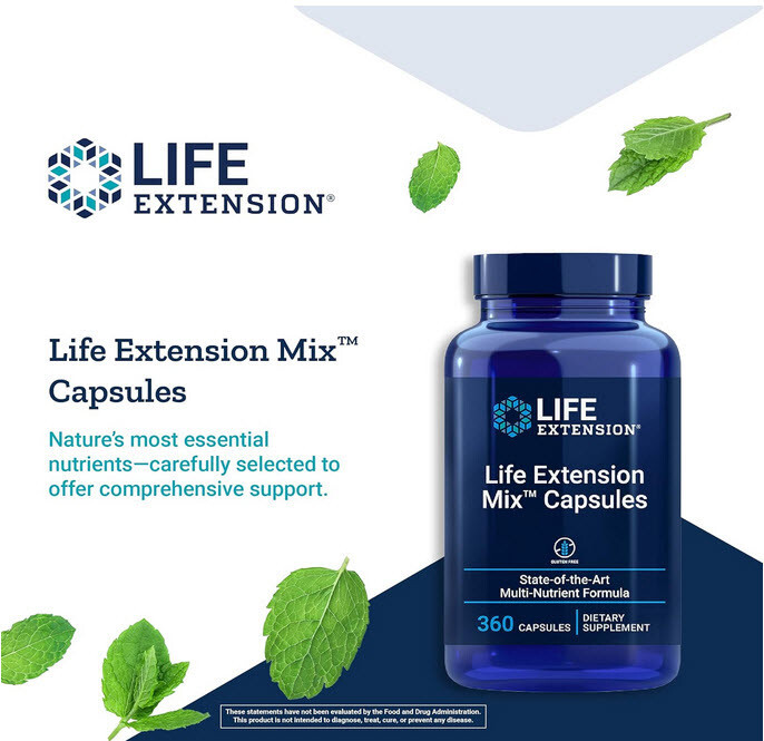 Life Extension Multivitamin & Mineral Capsules – 360 Caps With Fruit & Veggie Supplements 4 thumbnail image