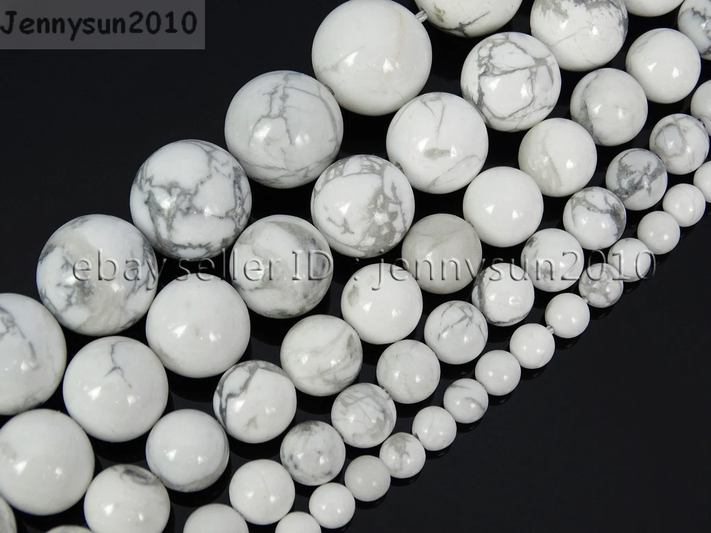 8 mm 100 Pcs Howlite Beads and 100 Pcs Natural Hematite Beads Marble Beads  Black and White Beads Gemstone Loose Beads for Bracelets Jewelry Making DIY