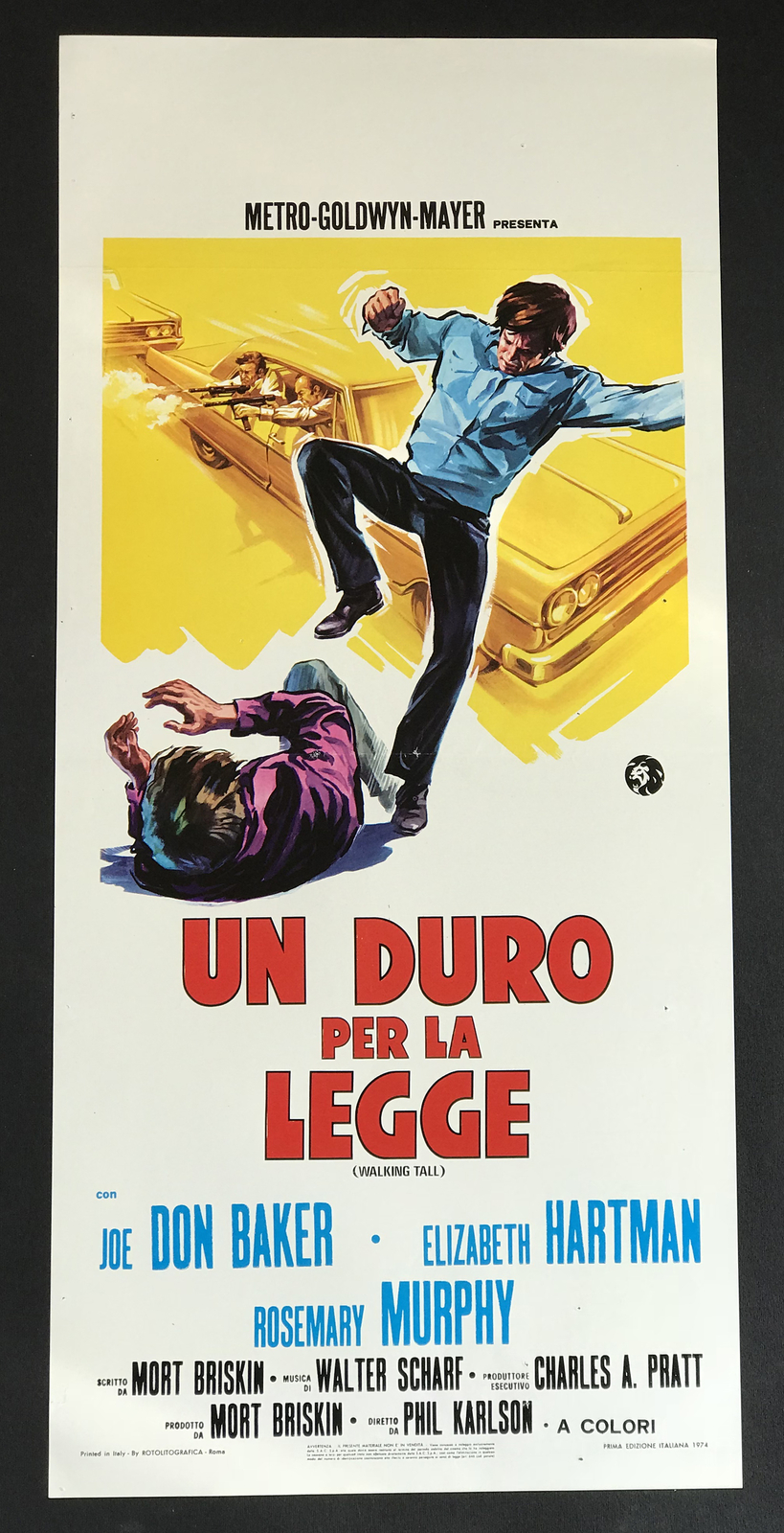 Locandina originale film Un duro per la legge (1974) - Regia di Phil Karlson