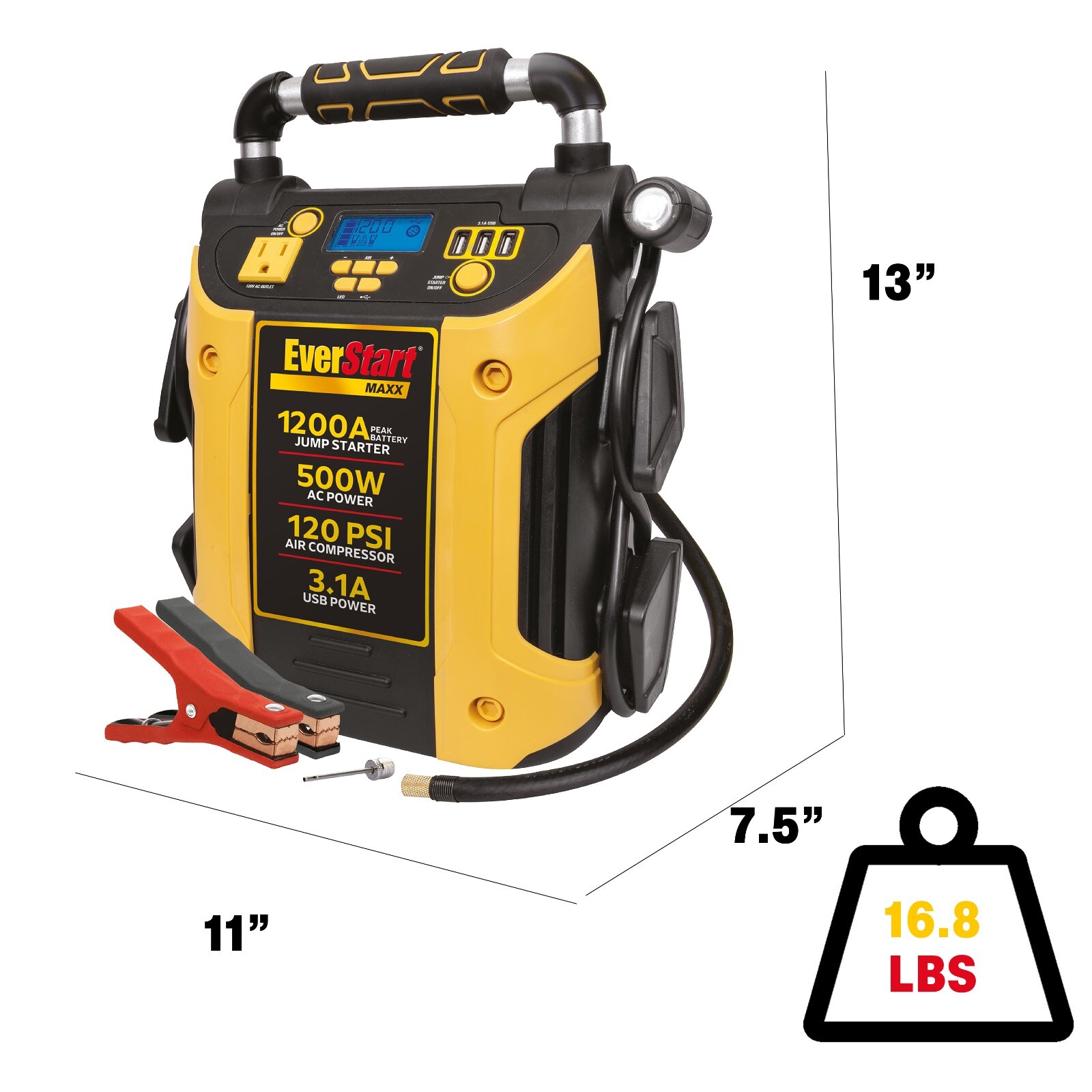 EverStart J5CPDE Maxx Jump Starter & Power Station - 1200 Peak Amps, 5000mAh, Seller Refurbished (Excellent Condition) 3 thumbnail image