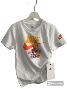 Nike Air T-shirt Toddler Size3T White w/ Orange, Red, Purple Surfboard On Water