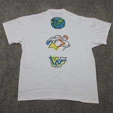 Vintage WWF Shirt Mens XXL 2XL White World Wresting Federation Promo Tee 1995 US