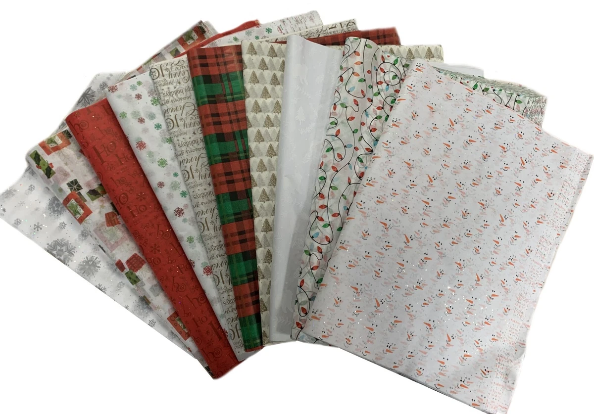 CHRISTMAS XMAS PATTERNED PRINT TISSUE GIFT WRAPPING PAPER LUXURY SHEETS  50x70 cm