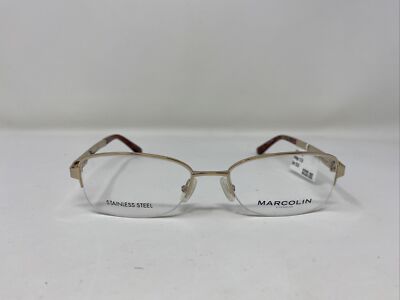 MARCOLIN EYEGLASSES FRAME MA3002 032 54-19-145 GOLD