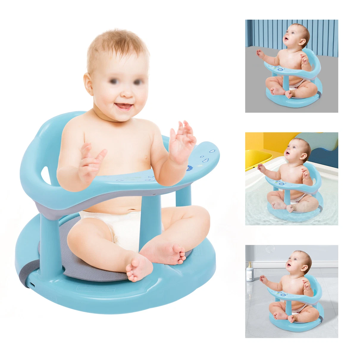 Newborn Infant Baby Bath Tub Ring Seat Infant Toddler Safety Chair