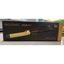 New in Box Bio lonic GoldPro Marcel Curling Iron 1 inch $150
