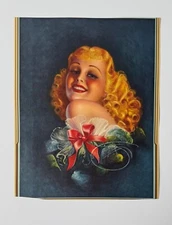 Original Vintage Billy DeVorss 9 x 12 Pin-Up Print, Strawberry Blonde Beauty