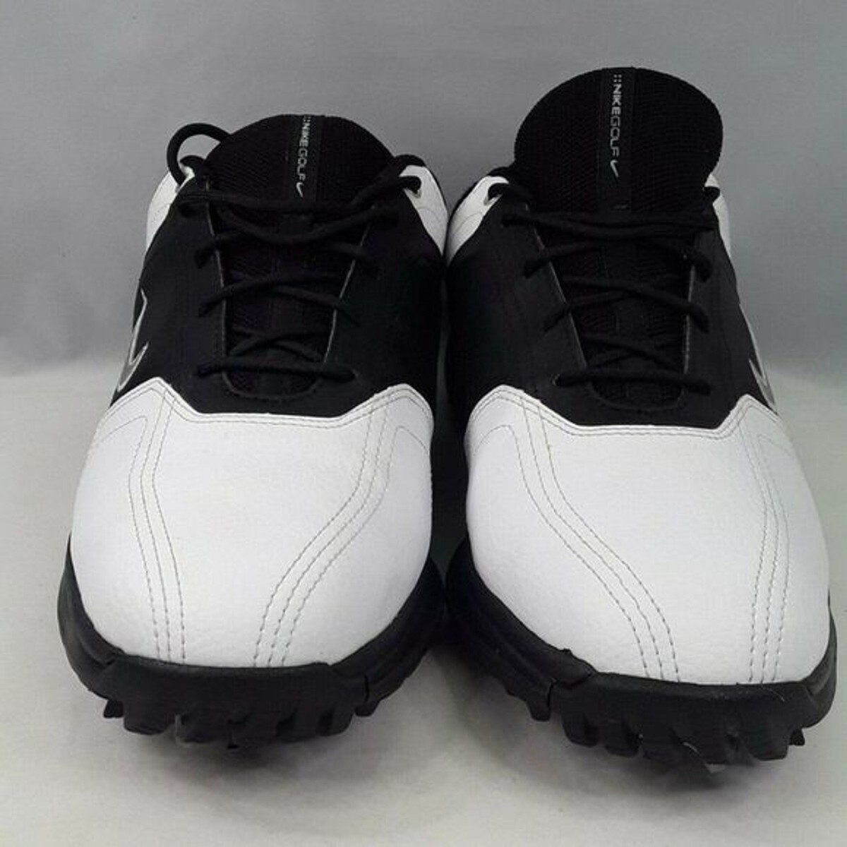 Nike  Leather‎ White Black Men Golf Shoes Size 7 Nike Air Mens White Leather Golf Shoes 031101 Size 8 W S8 | eBay main image 2