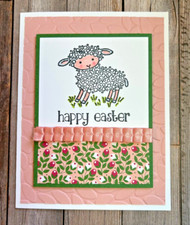 GREETING CARD KIT x4 Env  Happy Easter Stampin Up Lamb