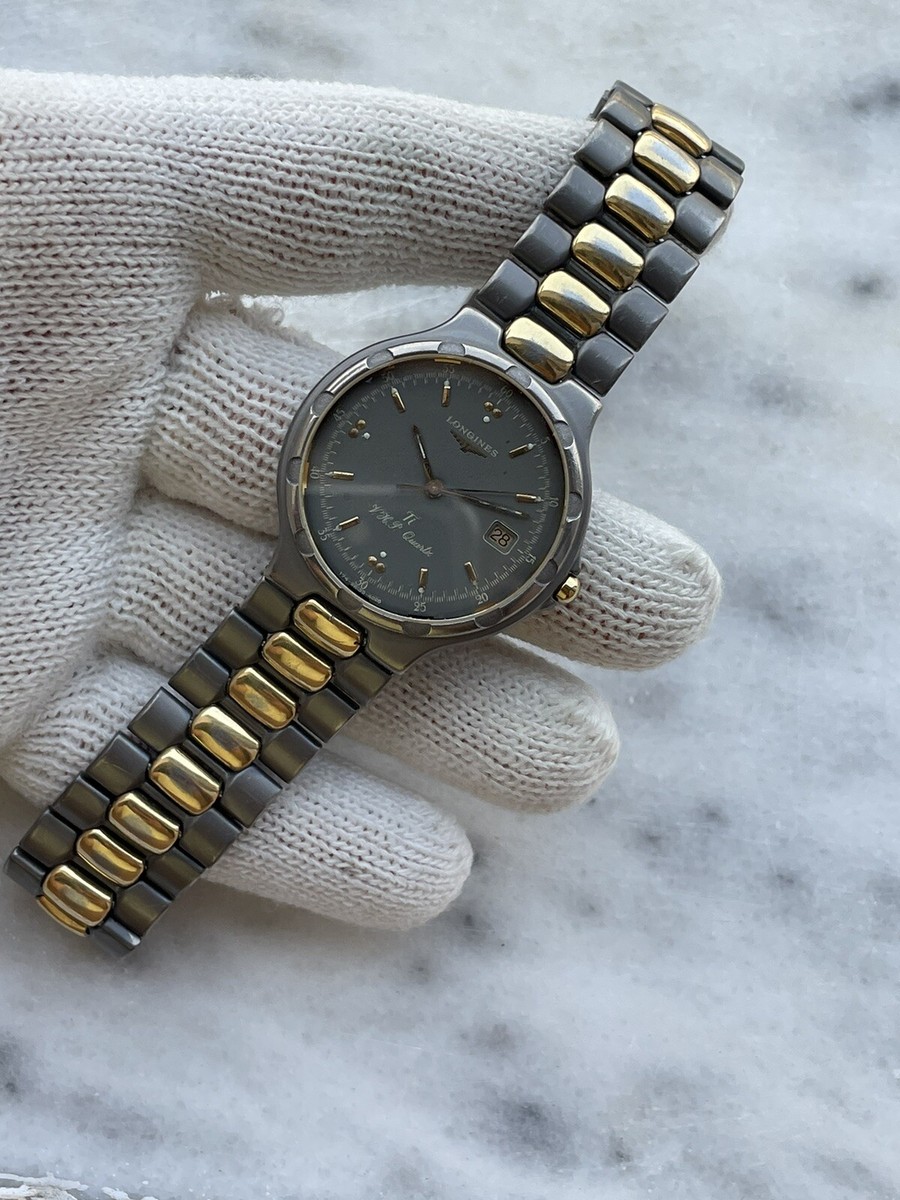 Longines Conquest Watch V.H.P Quartz Titanium Mens 35mm Swiss Made