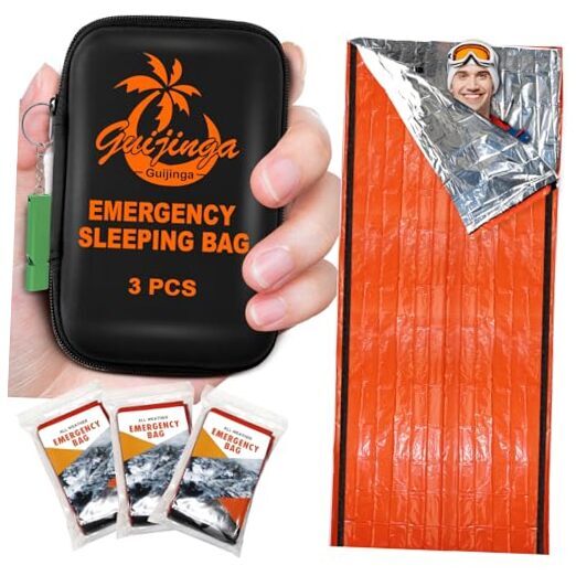 Emergency Sleeping Bag, 3 Pack Emergency Sleeping Bags for Survival, Emergency