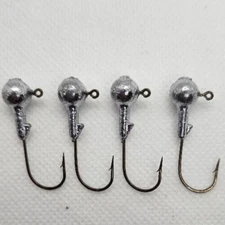 50 1/8 Round w/ barb Jig Head Unpainted Eagle Claw Bronze #2 MADE IN THE USA