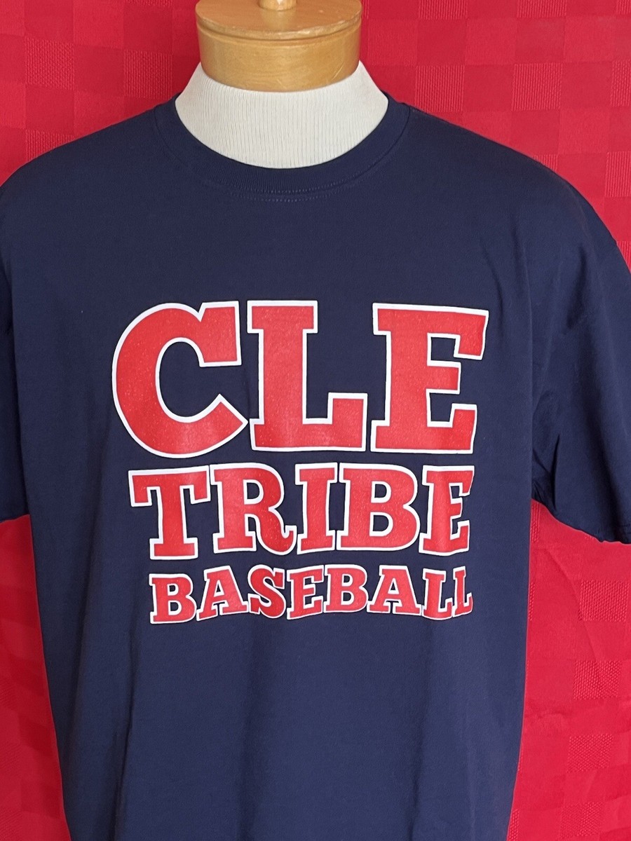 NEW Cleveland Indians CLE Tribe Baseball Shirt Size XL Chief Wahoo