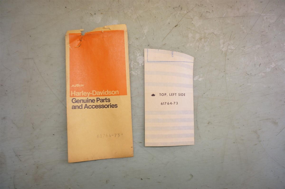 No.O -ring-オリジナルシールホルダー＆シール&キーホルダーセット Harley XL 61764-73 NOS Harley Davidson Top Left Tank Decal #60