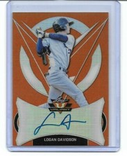 2019 Leaf Valiant Draft LOGAN DAVIDSON Orange Prismatic RC Auto 10/35 Athletics