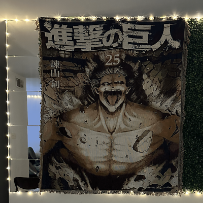 Tapis Mural Tissé Main Attack On Titan – Tapisserie Manga Anime (neuf)
