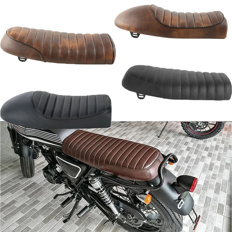 Asiento de corredor de café universal para SUZUKI GR650 GS GT TU250 GN125 GN250 400 HONDA Foto 2 de 4