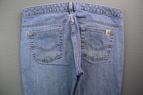 Para mujer Carhartt Jeans Calce Curvilíneo Bota Corte Elastizado Talla 6x32 (Medida 32x32) - Imagen 9 de 12
