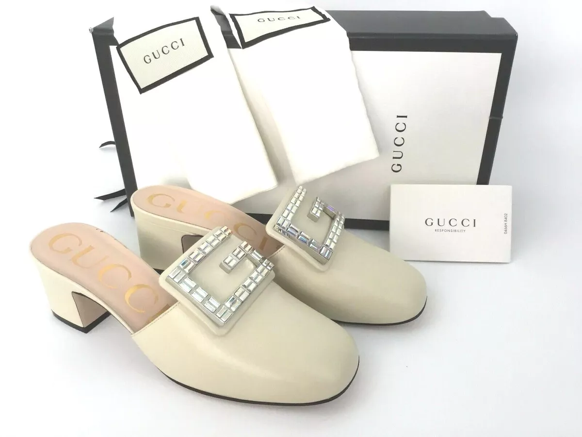Gucci crystal g mules clearance