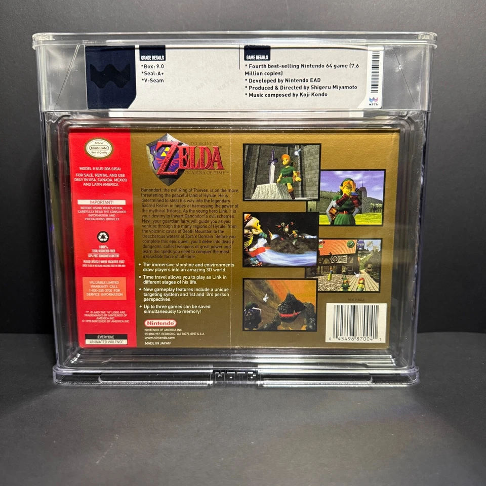 Sealed Legend of Zelda Ocarina Of Time Nintendo 64 N64 1998 Wata 9.0 A+ Grail! - Image 2 of 2