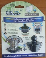 TubShroom Ultra Platinum Bundle Bathtub Strainer, Hair Catcher, Stopper