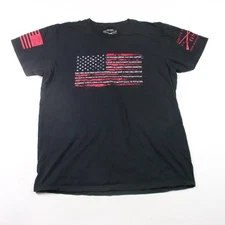 Grunt Style T Shirt Men XL Black American Flag Patriotic Gun Rights USA