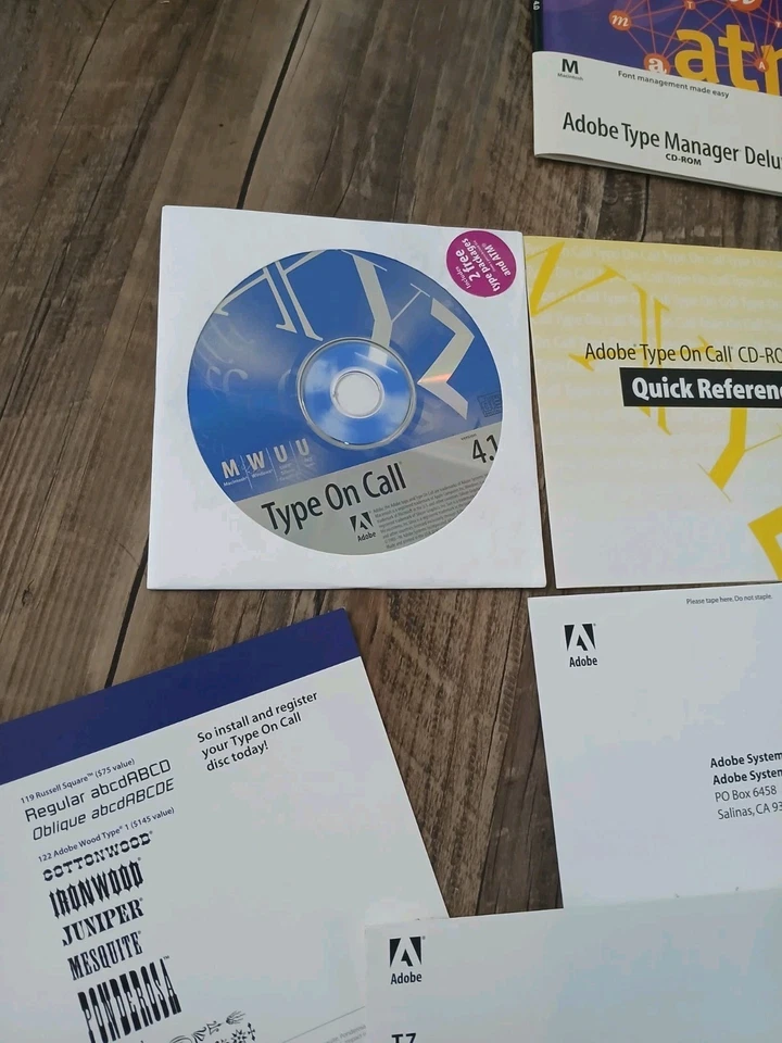 Adobe Type Manager Deluxe 4.0 Vintage Software MAC OS On Call 4.1 ATM CD-Rom 97' - Imagem 4 de 4