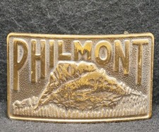 WL09135 NOS VINTAGE 1970s  PHILMONT  BOY SCOUTS BRASS MENS BELT BUCKLE