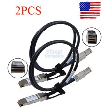 2PCS SAS Cable QSFP SFF-8436 to SFF-8644, External SAS HD Hybrid Cable 12Gbps 1M