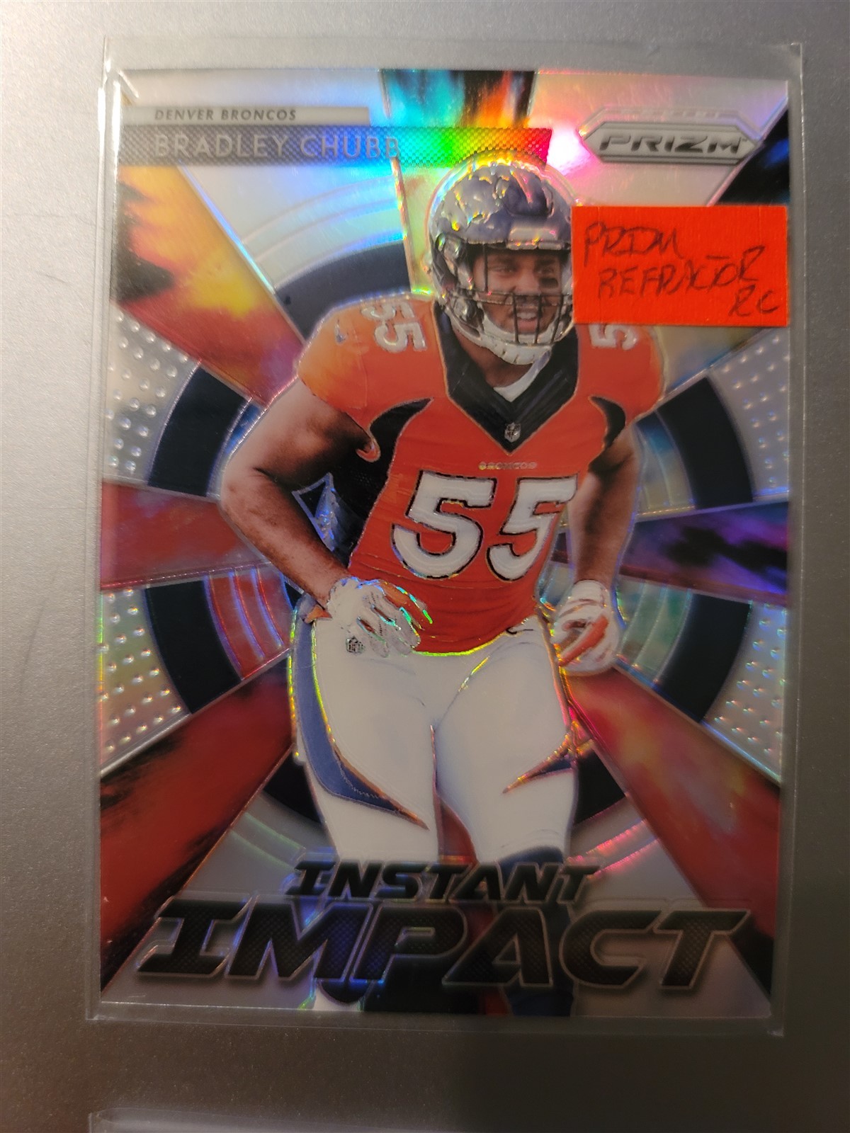 BRADLEY CHUBB 2018 Panini Prizm Instant Impact RC #4 Silver Refractor BRONCOS