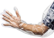 50Pcs Veterinary Insemination Rectal Long Gloves Disposable Plastic Full Arm ...